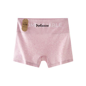 MiiOW | High-Waist Womens Underwear Pure Cotton Thin Briefs Anti-Light Summer Bottoming Pants Abdomen Lifting Safety Pants MiiOW