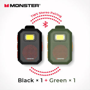 Monster AirRock X901 Wearable Portable Bluetooth 5.4 Speaker Magnetic Clip-on Sound Box TWS Stereo Wireless Portable Speakers