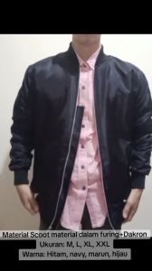 Jaket Bomber Pria Terbaru Polos Hitam - Navy - Marun - Hijau - Gold