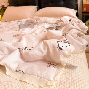 susan | Bộ Đồ Giường Thiết Kế Mèo KT Cho Mùa Hè Gắp Điều Hòa