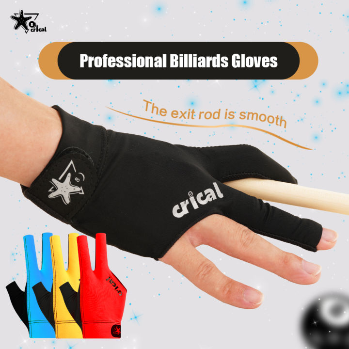 CRICAL Gloves Billiard Gloves One Piece Non-slip Lycra Fabric Pool