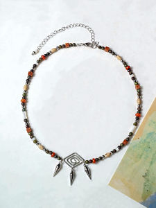 New Original Chinese Style Cool Necklace Minority Design Jiangnan Rainy Small Audience Lockbone Necklace Titanium Steel Pendant