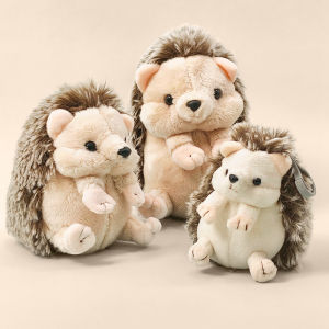 Adorable Cute Hedgehog Plush Toy Stuffed Animal Sleeping Companion Doll for Room Decor Ideal Birthday Gift