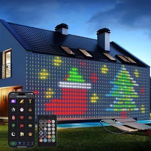 400 LED Smart USB Curtain Lights Colorful Fairy String Lights with DIY Text & PatternsMusic SyncApp Control for Bedroom Decor