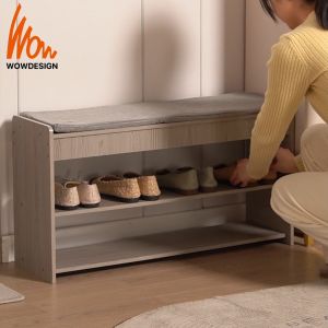 Shoe Rack with Seat Shoe rack with bench Storage Stool Shoe Changing Stool Rak Kasut Multi-functional Storage Bench shoe rack stool