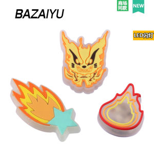 Bazey Fish LED Flame Style Shoe Buckle Accessory Hole Shoe Flower Adaptation High-End Feeling Fish Hole Shoe Accessories