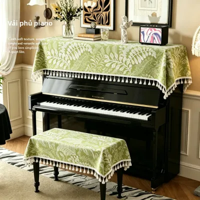 YINSHANG | Bọc Đàn Piano Chống Bụi Kiểu Nước Mỹ Có Phù Dây Và Mẫu Lá