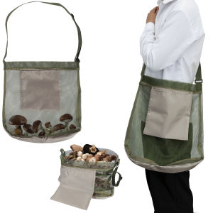 Mushroom Foraging Bag Mesh Outdoors Mushroom Hunting Pouch with Adjustable Shoulder Strap Multipurpose Harvesting Bag