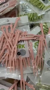 DĨa Xiên Hoa Quả Inox Dĩa Trái Cây Bánh Gato Bộ 50 cái