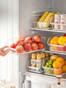 MODERN SWEETHOME | Food Storage Organization Box Freshness Drawer Type With Water Drain Board