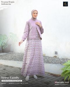 TERBARU NERO FAMILY MARSALA RED SARIMBIT KELUARGA By LUBI ORIGlNAL