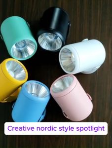 Nordic Macaron COB Open Mounted Light Household Clothing Shop Ceiling Tube Spotlights Room Lamp