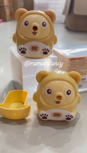 Serutan Rautan Meja Putar Fancy Karakter Anak Lucu Aneka Bentuk BEAR 18156 Coklat Unik Lucu Murah