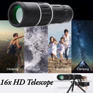 16x Hd Monocular Telescope For Outdoor Camping And Travel Mountaineering Birdwatching Moonwatching
