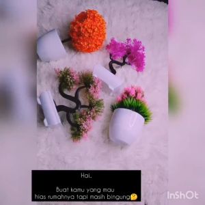 (SKR) Tanaman Hias Plastik Ornamen Pot Bonsai Sakura Tumbuhan Artificial Bunga Pajangan Dekorasi Rumah Murah Impor