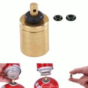 1/2/3/4/5/6Pcs Brandnew Gas Refill Adapter Solid Brass Adapter Stove Adapter Gas Fill Attachment Functional Tool Portable