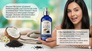 SVDJ SHAMPOO 250ML 7 AURA COCONUT AND HABBATUSSAUDA FOR HAIR NOURISH AND STRENGTHEN BC