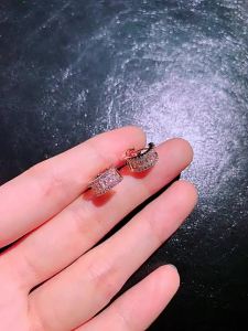 Trendy Gold Color Cubic Zirconia Round Copper Earrings For Women Metal Crystal Earring Party Birthday Everyday Jewelry