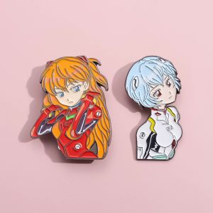 McYoyo EVA Metal Painted Lapel Pin Badge Anime Clothes Bag Accessories Ling Bo Li Xiong Pin Retro Style Anime Game Collectible
