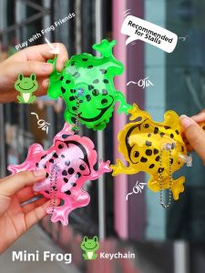 HUANGLISHI | Mini Glow Inflatable Frog Balloon Keychain Toy