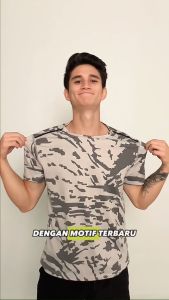 Kaos Short Sleeve Olahraga Baju Sport Pria Lengan Pendek Bermotif Army Running Jogging Training Lari Gym Fitness Workout