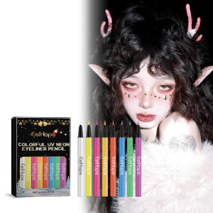 ชุดปากกาอายไลเนอร์เรืองแสง 8 สี สำหรับคริสต์มาส แบบนีออน UV พร้อมกลิตเตอร์ แต่งหน้ากันน้ำ กันเหงื่อ ใช้ได้ทั้งใบหน้าและร่างกาย