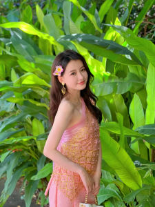 Xishuangbanna Sun Yi Same Style Internet Celebrity Dai Clothing Female Wrapped Chest Dress Veils Three-Piece Suit Tuozhuang Travel Photography