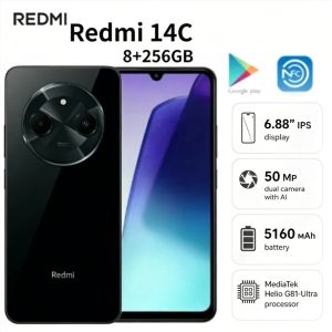 Redmi | 2026 new Redmi 14C 2026 Global Edition Smartphone 8+256GB Storage 120Hz Display 50MP Dual Camera 13MP 5160mAh Red