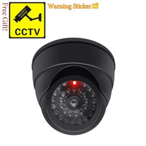 Black/White Conch Dummy CCTV Camera Flashing Red Led Fake Camera Power Via 3AA Battery Home Office Surveillance Security System