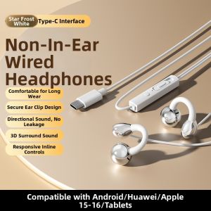 Weilade | Wired Bone Conduction Headphones Type-C No-Ear Entry Design High Sound Quality Comfortable Wear