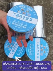 Băng Keo Chống Thấm Nước Butyl Dán Mái Tôn Chống Dột Vá Đường Ống Tường Sửa Chữa Nhà Cửa Siêu Dính