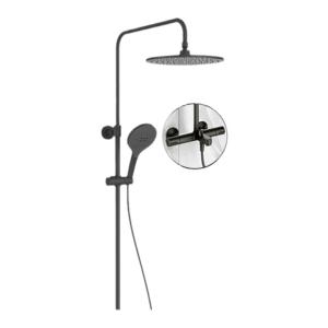 Kohler | Thermostatic Three-outlet Shower Column Black