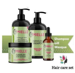 Mielle Rosemary Mint Scalp & Hair Strengthening Oil Growth Serum HairThickening Shampoo Conditioner Masque