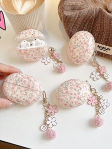 Floral Protective Silicone Case for Huawei Freebuds pro 3/4 7i SE2 Creative Freeclip2 Trendy Earphone Cover 6i Pink SE3