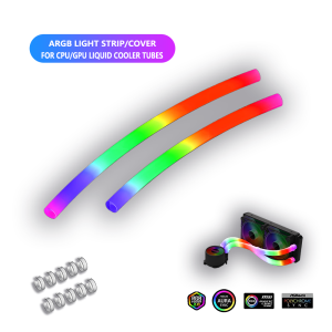 Flexible 5V ARGB LED Neon Tube Light Strip Cover Sleeve For Gaming PC AIO 120 240 360 CPU Water Liquid Cooler Modding