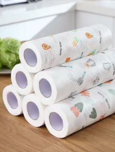 COMBO 3 Cuộn khăn giấy lau nhà bếp  chất liệu dai có thể giặt tái sử dụng tiết kiệm tiện lợi