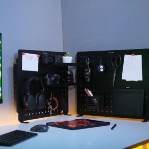 Bảng treo đồ Pegboard HyperWork Aster | PG02 (Đen/Trắng/Đỏ) - Hàng chính hãng