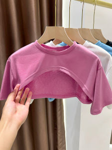 Suspender Skirt Outer Wear Ultra Short Waistcoat Top Womens Summer Bandage Dress Knitting Sunscreen Shawl Short Sleeve Pullover Blouse