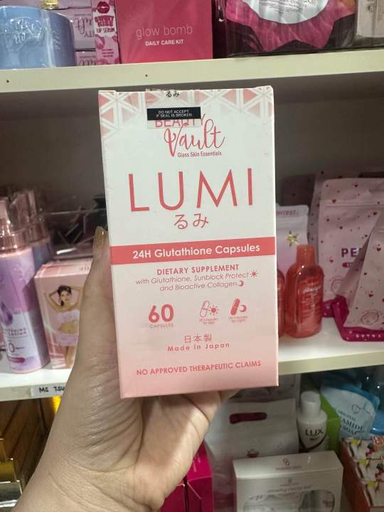 beauty vault lumi glutathione 24H CAPSULES Qesily BPC-157 120 Count,