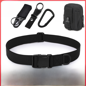 Tactical Belt Outdoor Military Fans Multi-Functional Plastic Buckle Inner Belt Canvas Nylon Training Mens Release Buckle Belt Thin