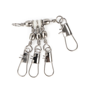 10 Cái/bộ Thép Không Gỉ Câu Cá Xoay Khóa Liên Động Pin Mang Cán Chụp Xoay Cho Fishhook Cá Chép Dụ Phụ Kiện