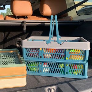 ตะกร้าพับได้ ช่วยจัดวางของให้เป็นระเบียบ สวยงาม รหัสสินทรัพย์: ระเบียบ รูปร่าง อเนกประสงค์ ชอปปิ้ง พับเก็บได้ พื้นที่ที่จะมีการเก็บไว้ ไม่จำเป็นต้องใช้เครื่องสำอาง