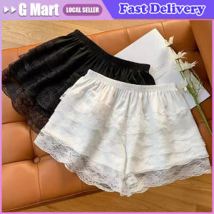Black White Ruffle Knickers Women Kawaii Pumpkin Panties Fairy Lace Bowknot Lolita Safety Shorts Pants Sweet Victorian Bloomers