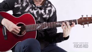 Covenant Guitar FOCUS RED 40 inch Solid Top Acoustic Guitar including Soft Case - Red