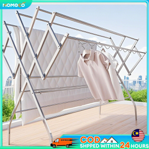 Foldable Mobility Stainless Steel Clothes Hanger | Clothing Drying Rack | Laundry Rack | Rak Penyidai Baju | 不锈钢晒衣架