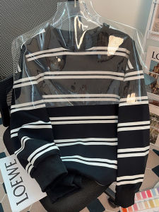 plus Size Womens Stripe Sweatshirt Thin American Retro Lazy Style Spring Autumn Top round Neck Long Sleeve Loose Fit Innerwear