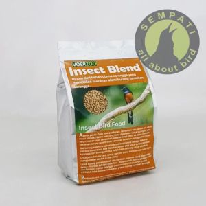 SEMPATI VOERZOO Insect Blend 100 Gr - Pakan Burung Murai Kacer Pentet - Tingkatkan Stamina - Protein 30% - Fat 10% - Fiber 9% - Moisture 12%
