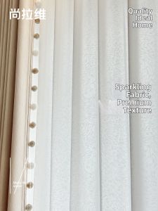 SHANGLAWEI | Simple Translucent Not See-Through Textured Window Sheer Curtain