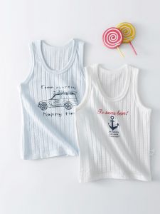 ราคา2ชิ้นเสื้อกล้ามเด็กแบบไม่มีตะเข็บสายเดี่ยวชุดนอนใส่ด้านในแขนกุดลายการ์ตูนผ้าฝ้ายแท้แบบบางใส่ช่วงฤดูร้อนสำหรับเด็กทารกชายและหญิง