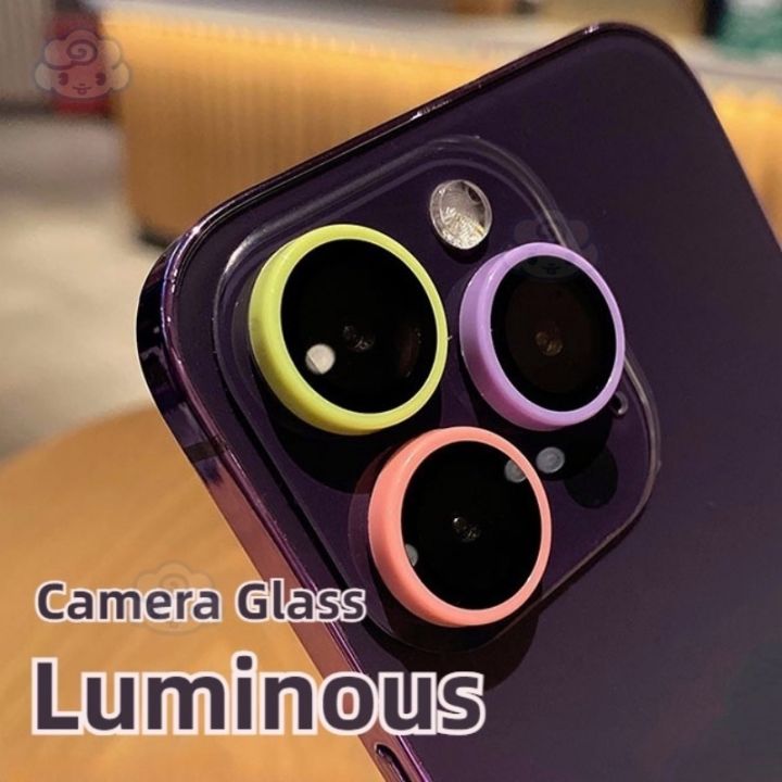 Luminous Tempered Glass Camera Lens Protector For IPhone 14 13 12 Pro MAX - Multicolor